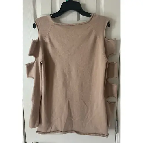 Love Token Gabby Ladder Sleeve Sweater Beige key hole sleeve, Size M, $65, B53