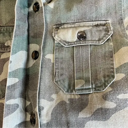 Miss Selfridge NWOT Camo Jacket Womens 2 Shacket Shirt Top Green Camouflage NEW