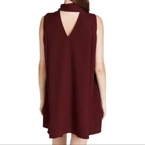 Victoria Beckham Iron Red Burgundy Sleeveless Crepe Mini Dress Size 0 NWT