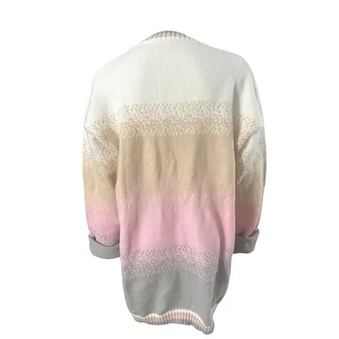 CCC Brown Tan Classy City Chicks Size Large Open Knit Cardigan Cozy Streetwear