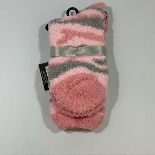 Mia & Tess Pink & Gray Camo Butter Socks