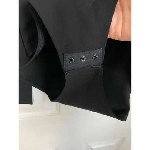 Oh My Love London Womens bow v neck black Bodysuit Medium