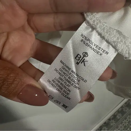 NWT Belyn Key Raglan Short Sleeves Golf Polo In White Size XS