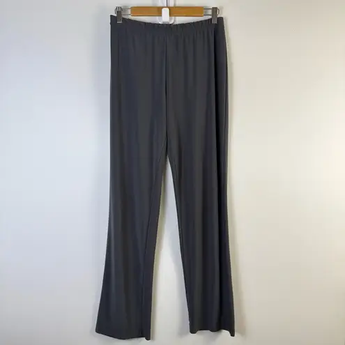 Clara Sunwoo XL Gray Straight Leg Stretch Dress Pants Travel Charcoal Pull On