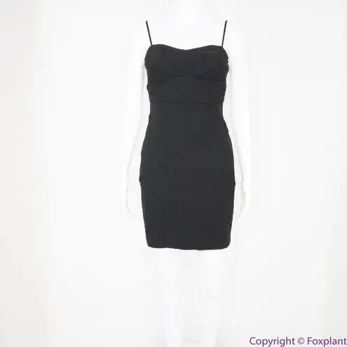 Ruby Rox black mini bodycon dress spaghetti strap, size S