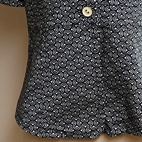 Live a Little LAL Black/White Print Short Sleeve Blazer/Jacket