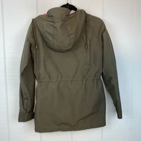 Penfield Kasson Army Green Zip Up Mountain Parka 60/40 Jacket Hooded Pockets S