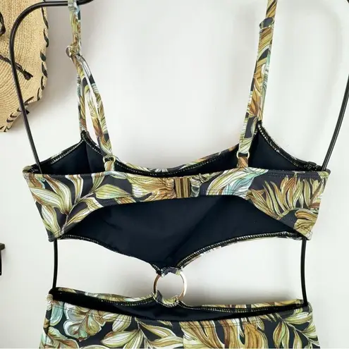 Charlie Holiday Devin One Piece Swimsuit Tropical Palm Swimwear Size Small