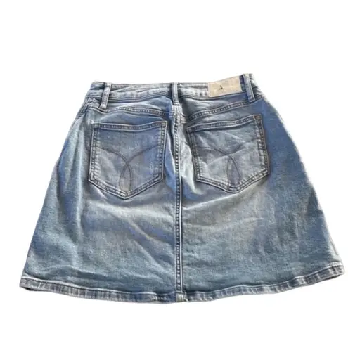 Calvin Klein Size 27 Distressed Y2K 90s Denim Skirt