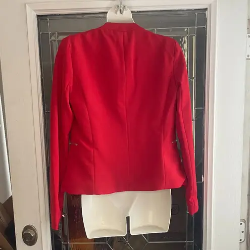 OVI cropped Open Front Sz S blazer Sharp Forward Looking Retro 80s Design