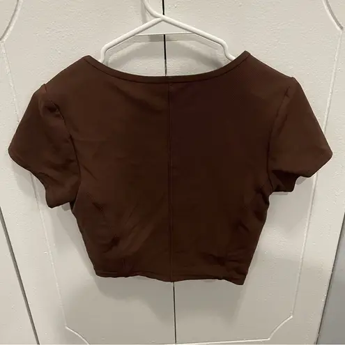 Aerie Offline by  Brown Sidewalk Seamless Cropped T-Shirt - Image 3
