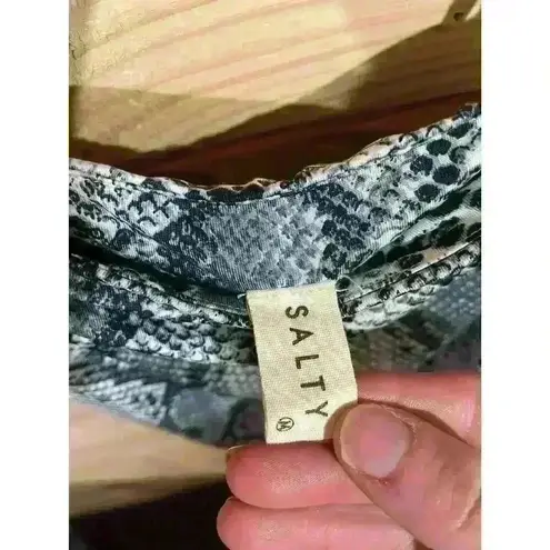 Salty Brand Snakeskin bodysuit with adjustable straps, M