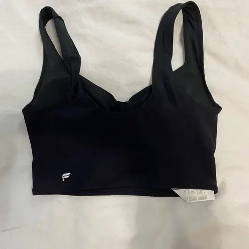 Fabletics Black bustier style cropped top