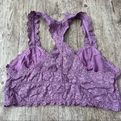 Felina  Purple Lace Razorback Bralette Size Large