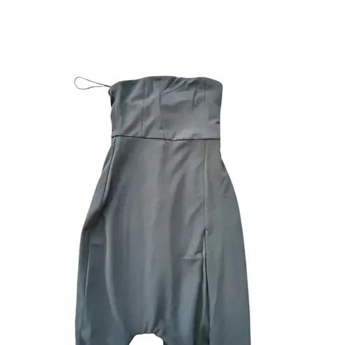 Meshki Rachel Maxi Split Front Gown Black Strapless Formal Event NWT