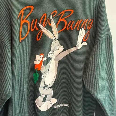 Vintage Genus Green Striped Bugs Bunny 1992 Sweatshirt