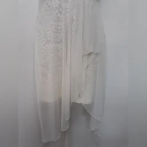 Teeze Me layered white lace dress