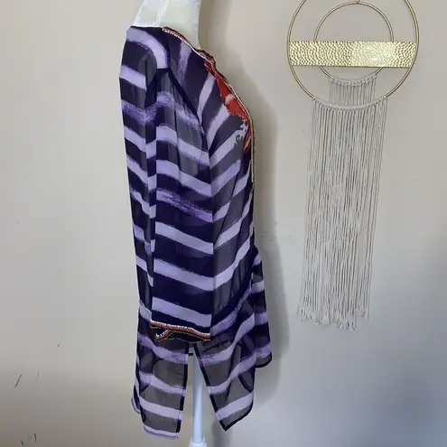 Desigual • estrella embellished floral swim coverup tunic