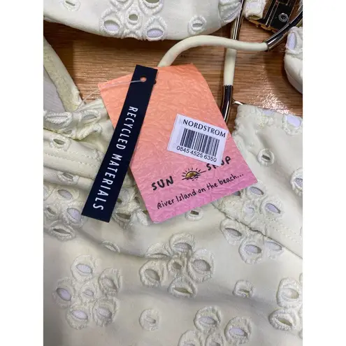 River Island Women's Yellow Broderie- One-Piece Swimsuits size 10 (B40 )