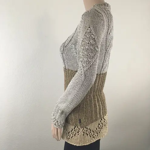 Just Cavalli Vintage Metallic Gold Sweater