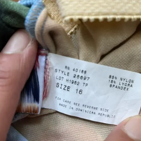 JACK Havana ’s Cafe Hibiscus Swimsuit Size 16 NWT