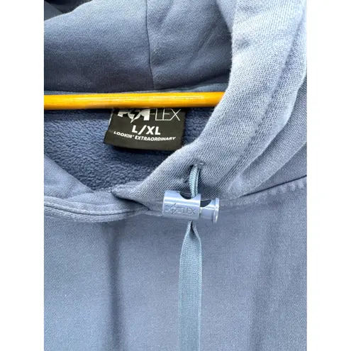 POPFLEX Long Cloud Hoodie Oversized Fleece Sweatshirt Blue L/XL Cozy Lounge Size 00