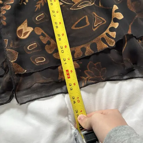 Vintage West End Maxi Skirt Womens Large Brown Floral Boho Fairy Grunge Y2K 90s