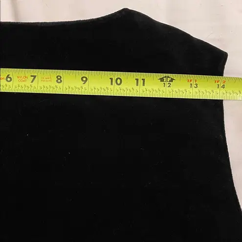 Eagle Eye Vintage 90s Holiday Evening Black Velvet Vest Womens Size Medium