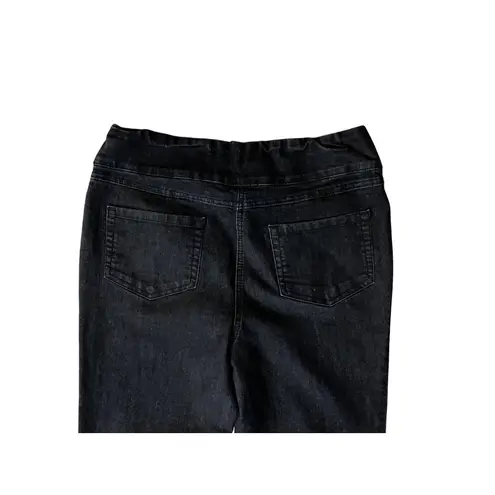 Blair Pull-On Black Jeans Womens 14 Stretch Denim Comfort Straight Leg Used