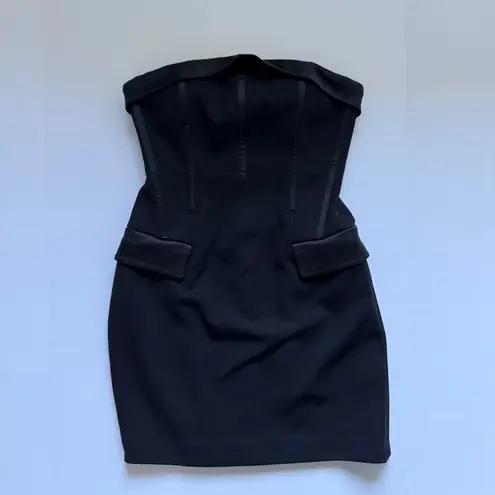Zac Posen Black Corset Strapless Mini Dress Size 2 NWT