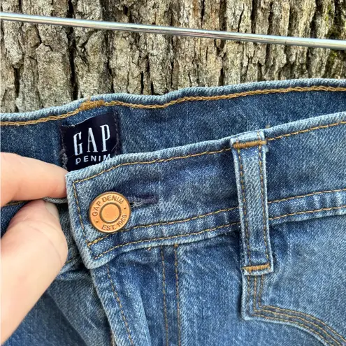 Denim Midi Skirt with Front Slit Blue Size undefined