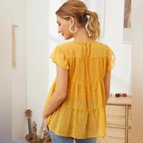 SheIn  Maternity solid swiss dot Top