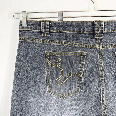 Bermuda Denim 24 7 Roamans Plus Size 22W Jean Shorts  Walking Dark Blue Denim 510