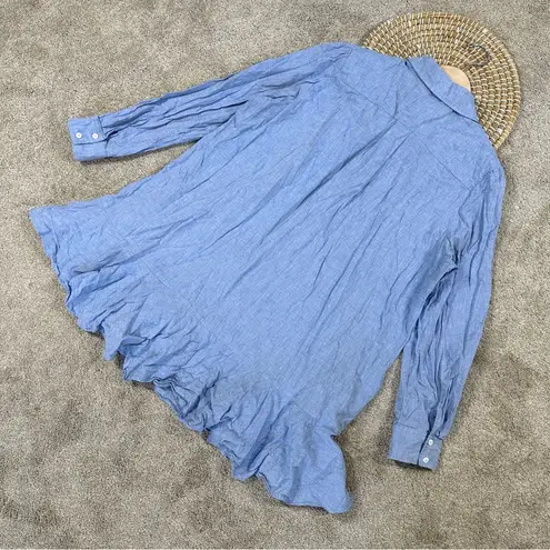 Tuckernuck NWOT Women’s Cotton Linen Chambray Callahan Shirt Dress in Blue XXL