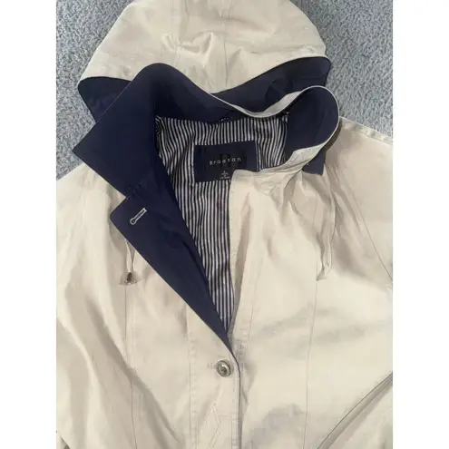 Braetan Jacket Women Large Lined Windbreaker Removable Hood Barn Chore Blue