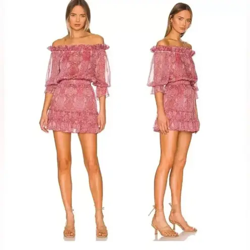 MISA Los Angeles Revolve Danae Dress in Washed Rose Lilac Pink Size Medium