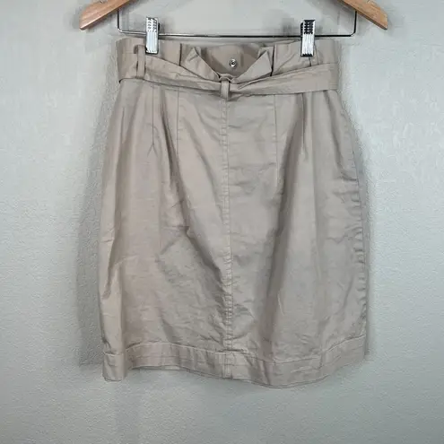 EXPRESS  Women's High Waisted Slit Front Utility Skirts Tan Size Small