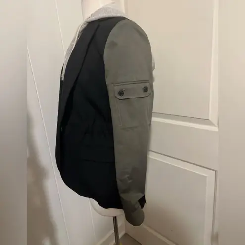 Veronica Beard $795 NEW Dickey Military Blazer Jacket Hoody 2 Army Green Black