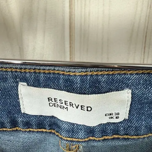 Reserved Denim Women’s 6 Blue Stretchy Flare Wide Leg Jeans