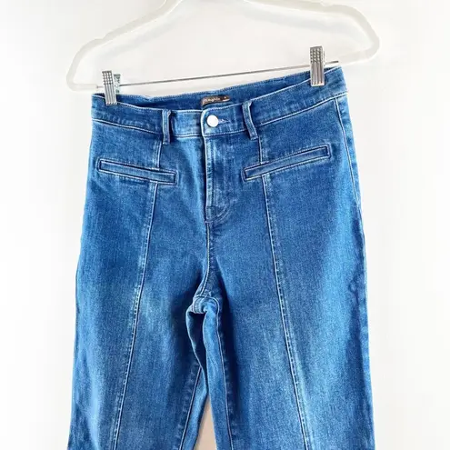 J. McLaughlin High Rise Seamed Front Emmie Bootcut Jeans Dark Wash Blue 4