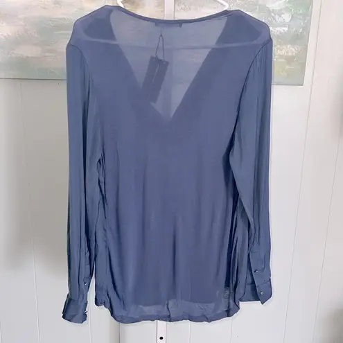 Tart Ling Sleeve V Neck Blouse Color Blue Size L NWT