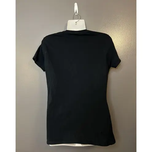 Love Basketball Shirt Womens Small Black Graphic Tee Short Sleeve Crewneck