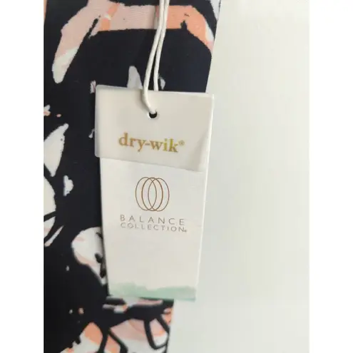 Balance Collection ‎ Dry Wik Peach Nectar Stained Abstract Leggings Women's M NWT