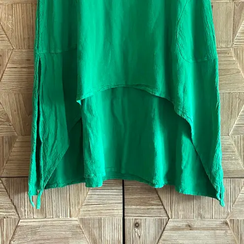 NWT Manta Del Lago Maxi Dress Sz Medium Green Lagenlook Artsy