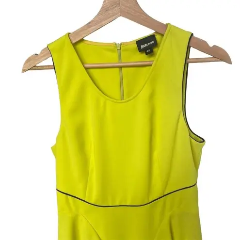 Just Cavalli Women's Yellow Fit & Flare Knee Length Dress Size 42