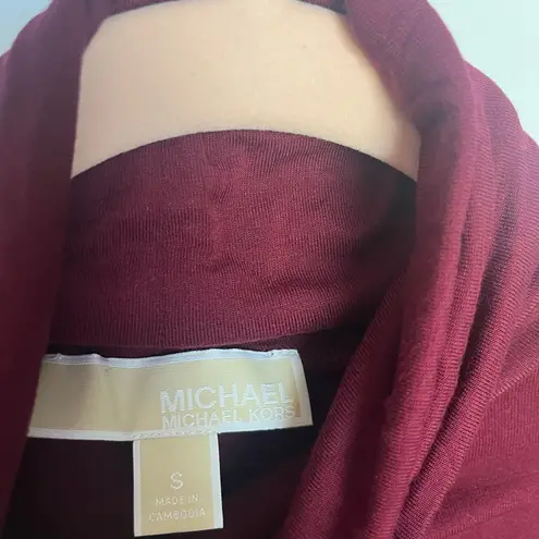 MICHAEL KORS Cowlneck Short Sleeves Blouse Size S