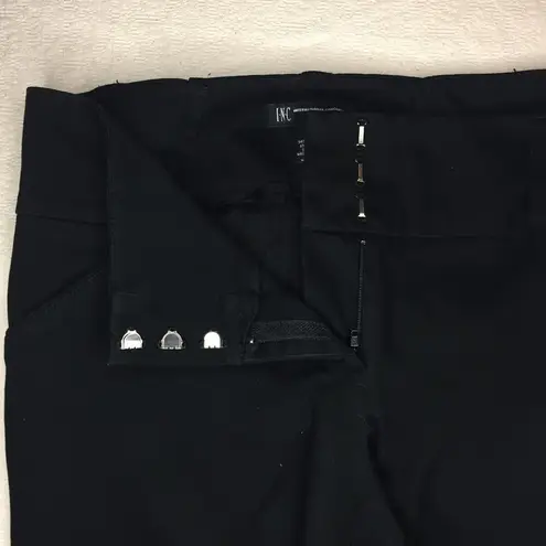 INC International Concepts size 8 Black Straight Leg Slim Fit Pants 32 inseam