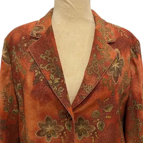 Bohemian Jacket Blazer Floral Printed Size Large