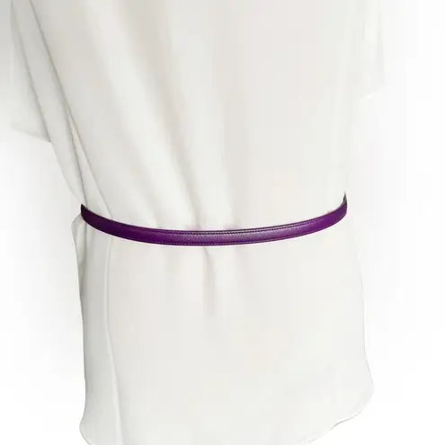 Salvatore Ferragamo Purple Leather Slide & Post Belt size 95cm Large L/XL