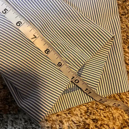 EP Pro Golf Shorts Striped Blue White Button Accent Size 10